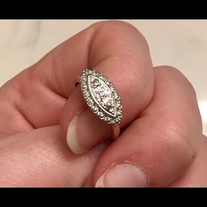 Silver/gold cocktail ring